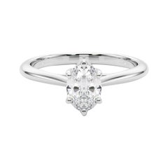 Anello con diamante rosa solitario ovale a più punte certificato GIA da 1.52 carati