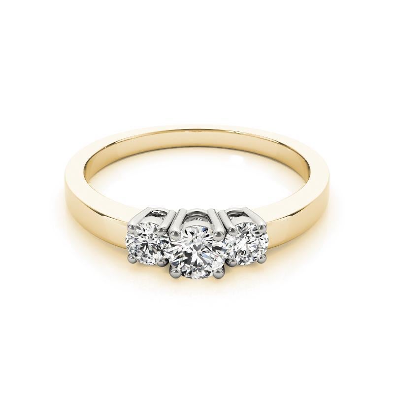 GIA Certified 1.52 Carat Round Brilliante Diamond Ring Three-Stone