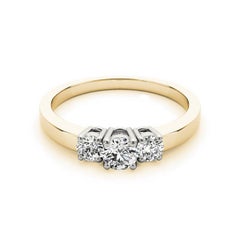 GIA Certified 1.52 Carat Round Brilliante Diamond Ring Three-Stone
