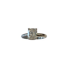 Platinring, GIA zertifizierter 1,52 Karat Diamant im Kissenschliff, Farbe I, Reinheit VS2 