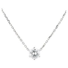 GIA Certified 1.53 Carat E/VS2 Round Diamond Solitaire Necklace