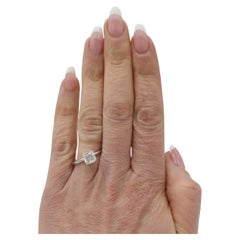Anello di fidanzamento solitario con diamante naturale a cuscino certificato GIA da 1,53 carati J SI2