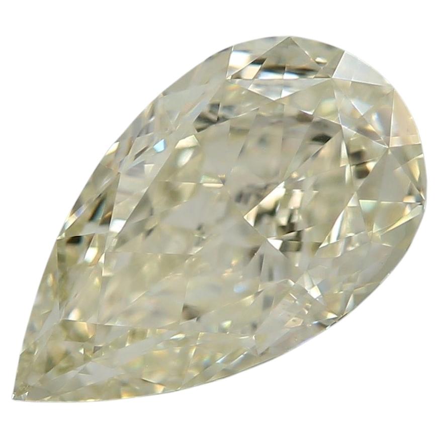Diamante certificato GIA da 1,53 carati, colore giallo leggermente verdastro, purezza VS2