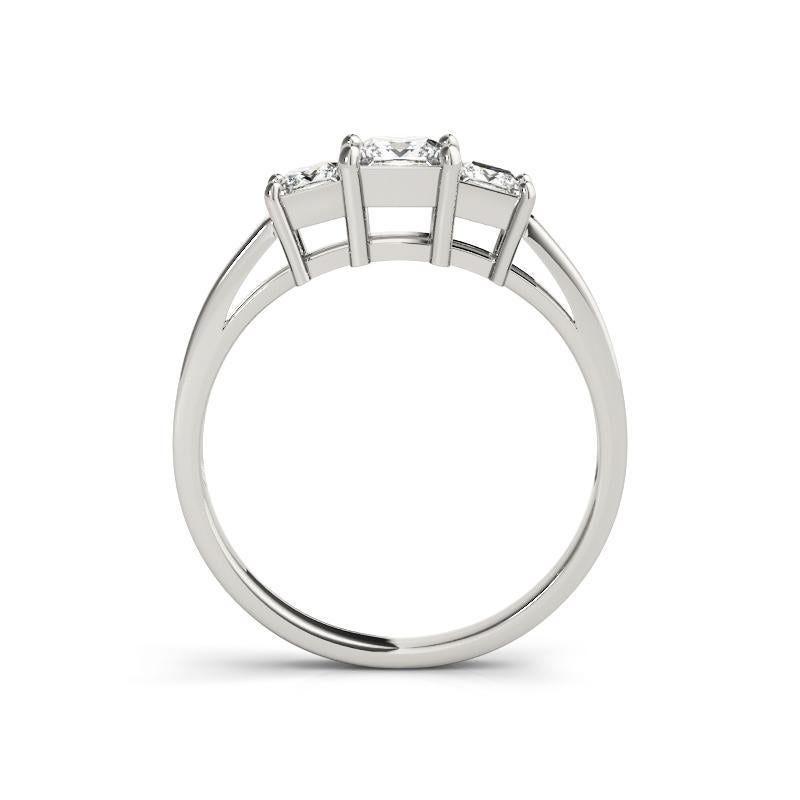 GIA zertifiziert 1,53 Karat Prinzessin Drei-Stein-Jubiläum Diamantring im Zustand „Neu“ im Angebot in New York, NY