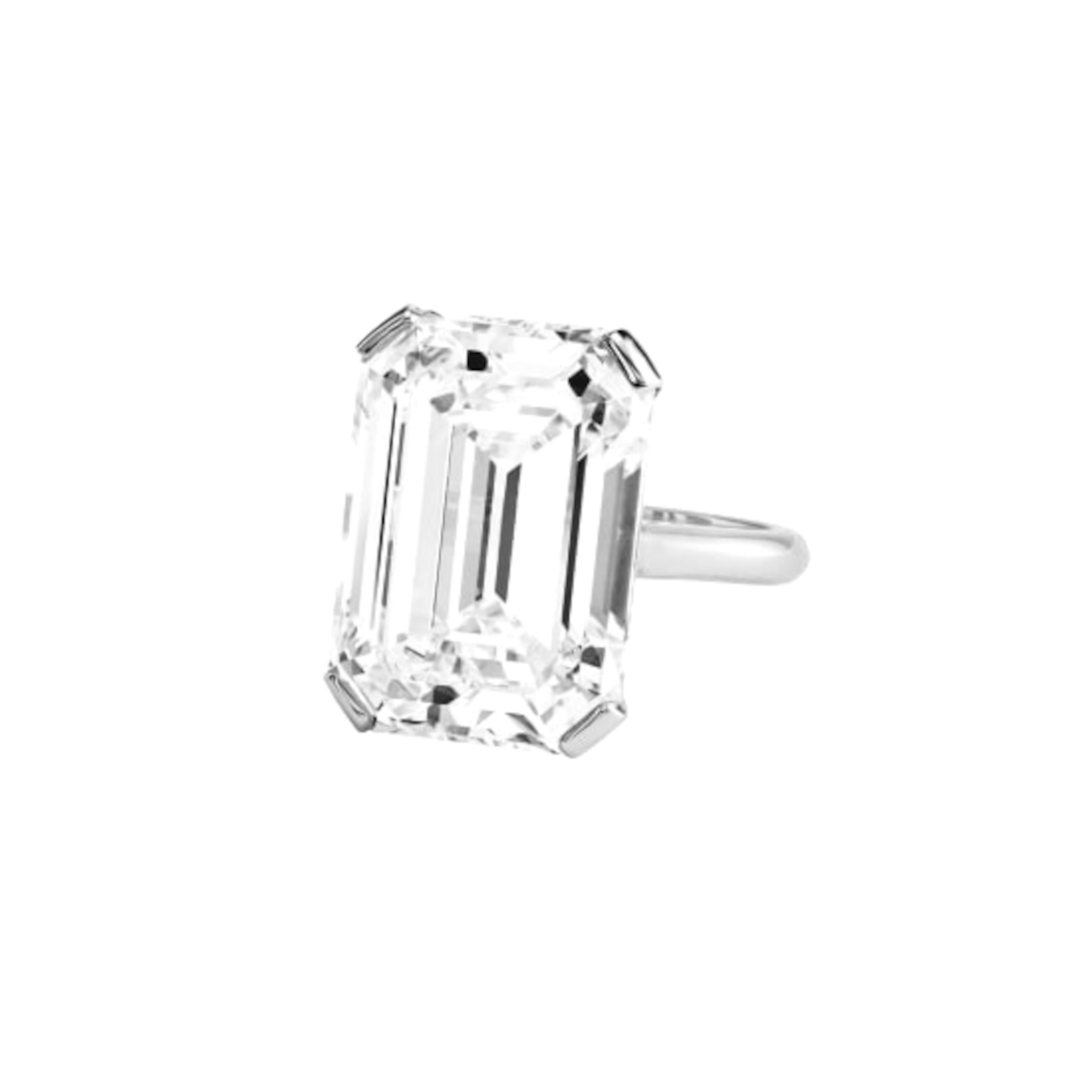 GIA Certified 15.37 Carat GIA Certified Emerald Cut Diamond Ring Corte esmeralda en venta