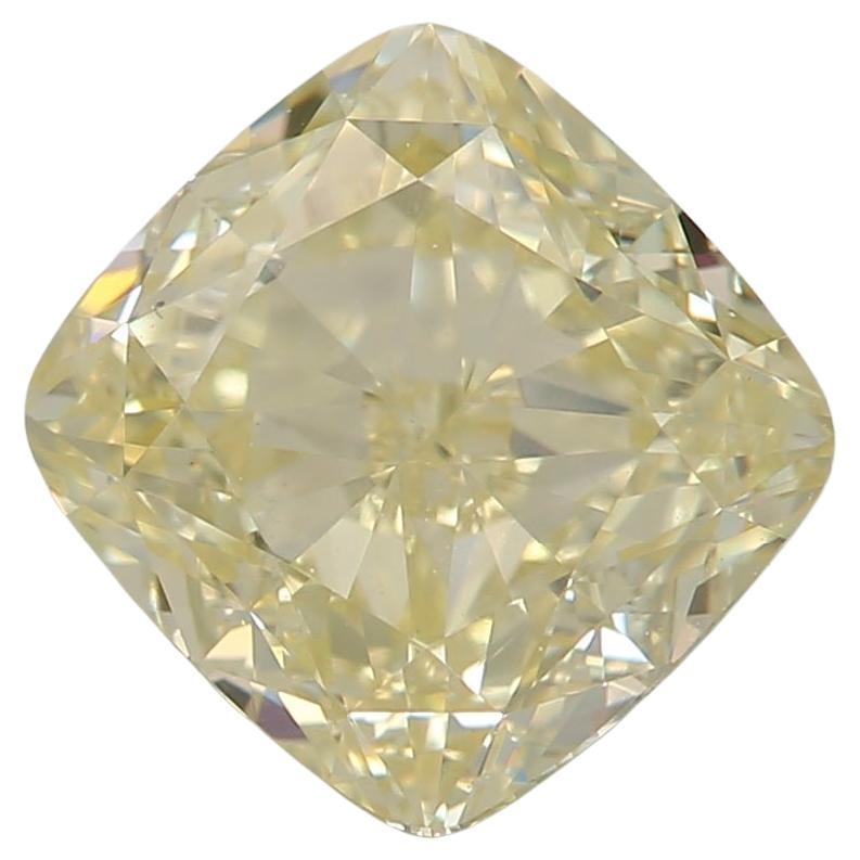 GIA Certified 1.54 Carat Fancy Light Yellow VS2 Clarity Diamond