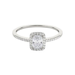 GIA Certified 1.54 Carat Radiant Halo Filigree Basket Platinum Diamond Ring