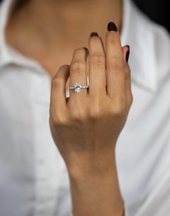 GIA Certified 1.54 Carats Cushion Cut Diamond French Pavé Engagement Ring