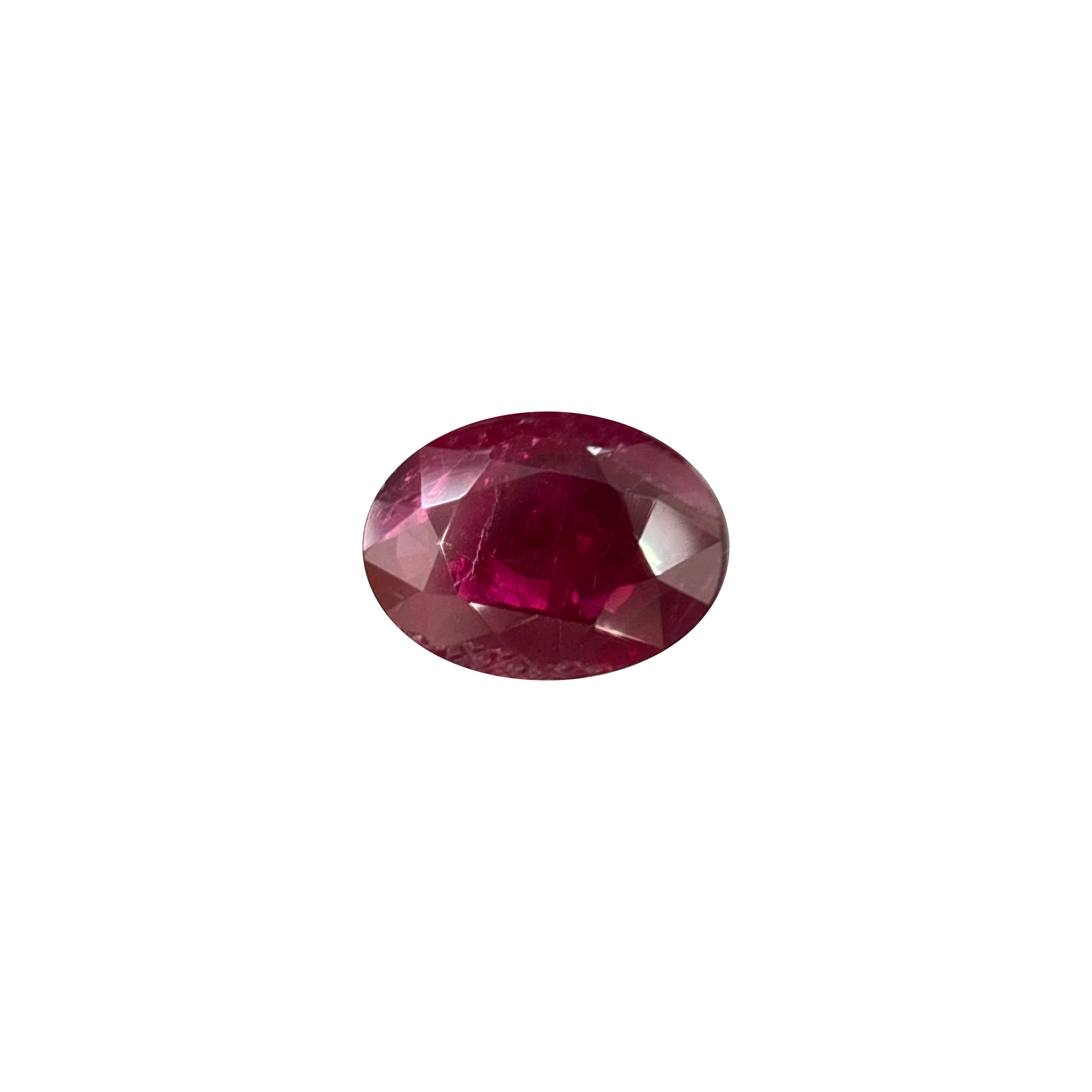 GIA Certificato 1.55 Carati Burma Senza Calore Taglio Ovale Naturale Rubino
