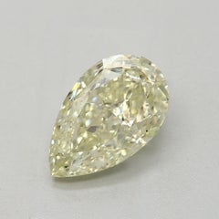 Diamant certifié par le GIA, de 1,55 carat, de couleur jaune-vert fantaisie, pureté Si1