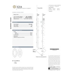 GIA zertifiziert 1,55 Karat G/VS1 Marquise Diamant Halo 18K Verlobungsring
