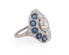 GIA Certified 1.56 Carat Art Deco Diamond Platinum Engagement Ring
