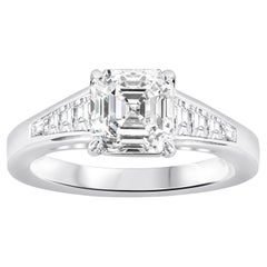 Roman Malakov GIA Certified 1.56 Carats Asscher Cut Diamond Engagement Ring