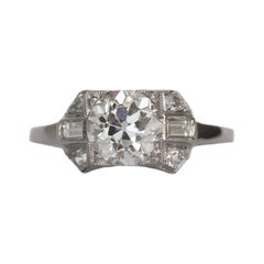 Bague de fiançailles en platine avec diamant certifié GIA de 1,57 carat