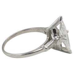 GIA Certified 1.57 Carat H SI2 Natural Marquise Engagement Ring
