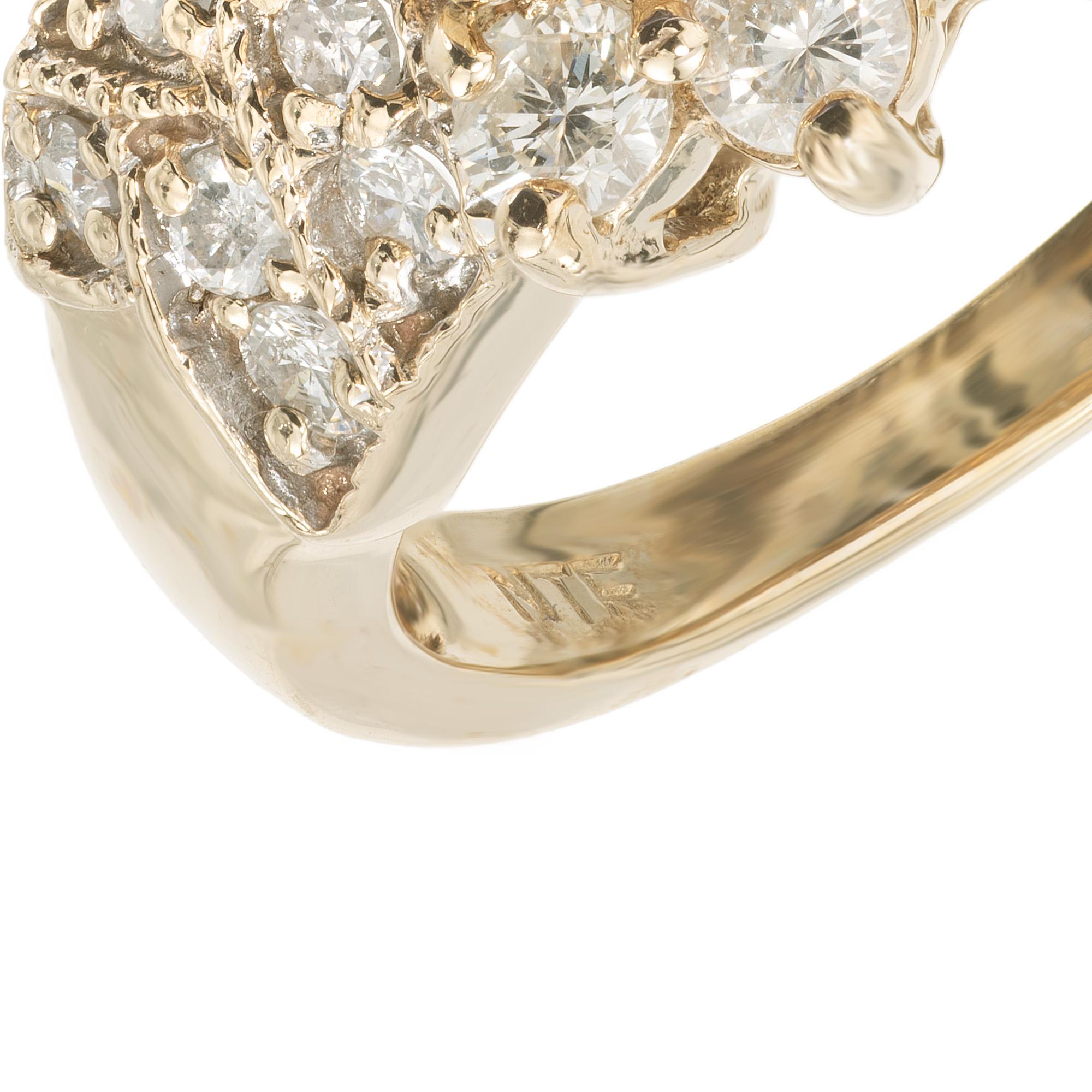 Bague de fiançailles en or avec tanzanite ovale de 1,57 carat et diamants certifiés GIA en vente 4