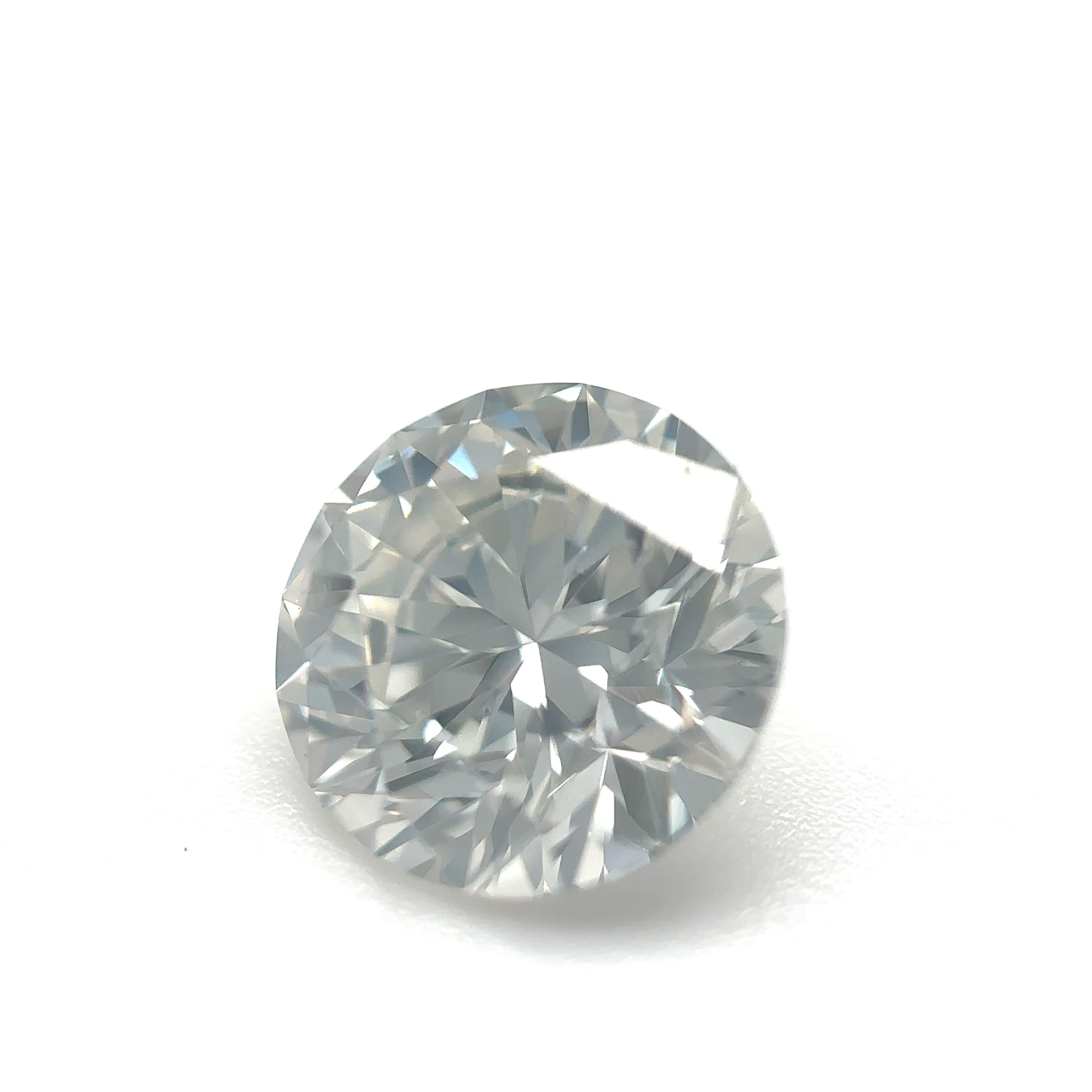 Diamant naturel brillant rond de 1,57 carat certifié par la GIA (bagues de fiançailles) en vente 2