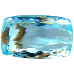 GIA Certified 157.55 Carat Natural Aqua Blue Cushion Cut Aquamarine Magnificent*