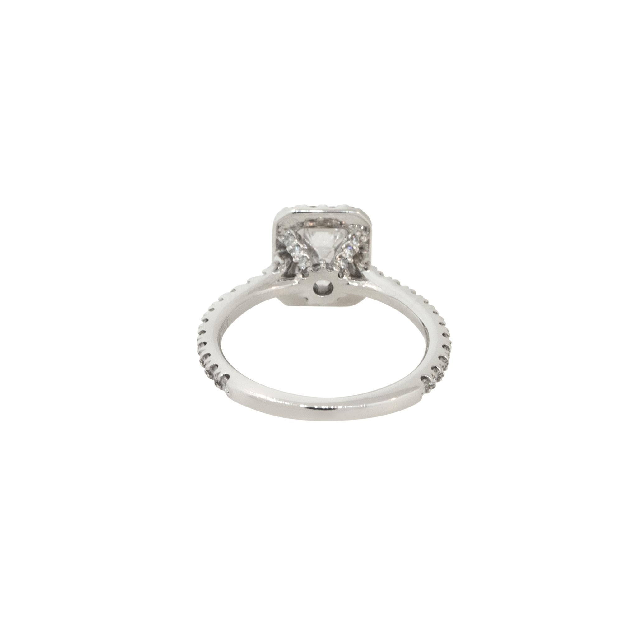 Bague de fiançailles en platine avec diamant taille émeraude de 1,58 carat certifié par le GIA, en stock Pour femmes en vente