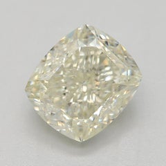 GIA Certified 1.58 Carat Light Greenish Yellow VS2 Clarity Diamond