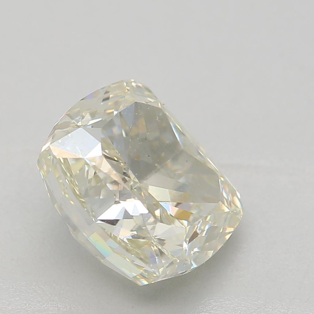 Women's or Men's GIA Certified 1.58 Carat Light Greenish Yellow VS2 Clarity Diamond For Sale