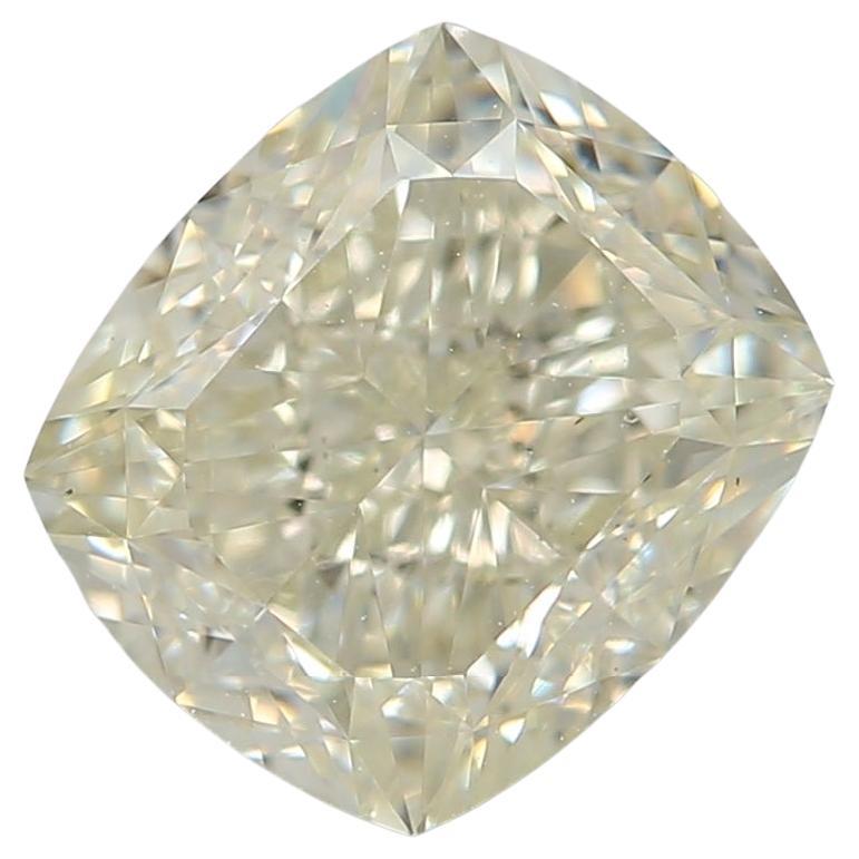 GIA Certified 1.58 Carat Light Greenish Yellow VS2 Clarity Diamond