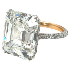 GIA Certified 15.87 Carat Emerald-Cut Diamond Solitaire Engagement Ring
