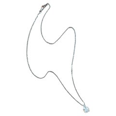 GIA Certified 1.59 Carat Diamond Pendant Platinum Necklace
