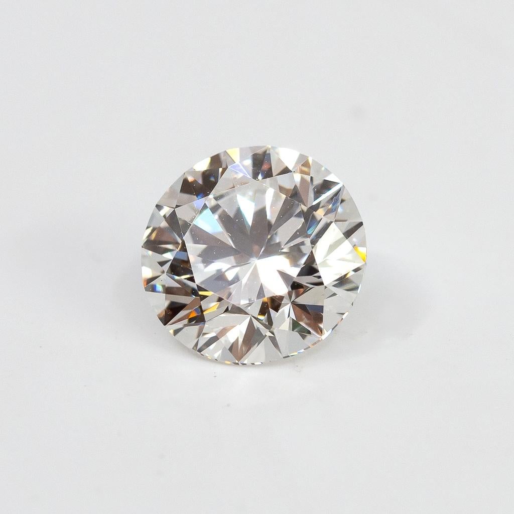 Diamant F/VVS2 de 1,5 carat certifié GIA, EX EX, sans fluorescence, brillant rond Unisexe en vente