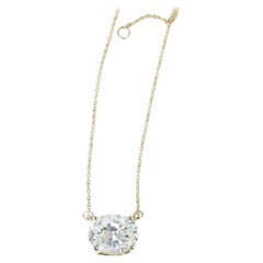 GIA Certified 1.5ct Natural Oval-Cut Diamond Solitaire Pendant in 18K YellowGold