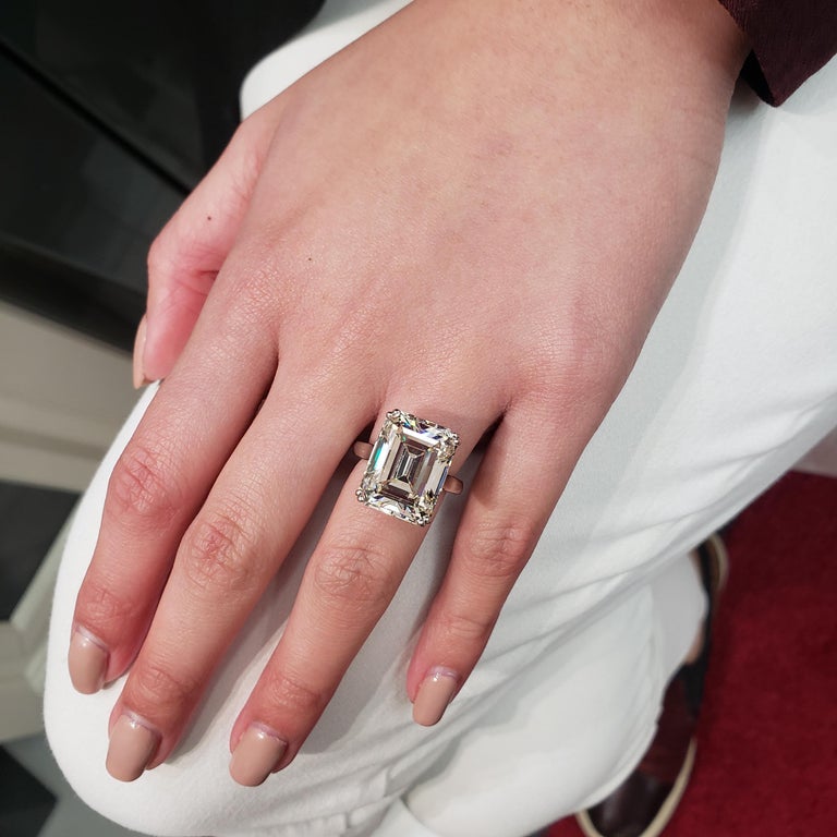 Roman Malakov 16 Carat Emerald Cut Diamond Solitaire Engagement Ring For  Sale at 1stDibs | 16 carat diamond ring, 16 carat diamond, 16 carat  engagement ring