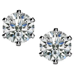 White Diamond Clip-on Earrings