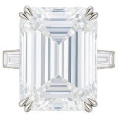 GIA Certified 16 Carat Type IIa Emerald Cut Diamond Ring