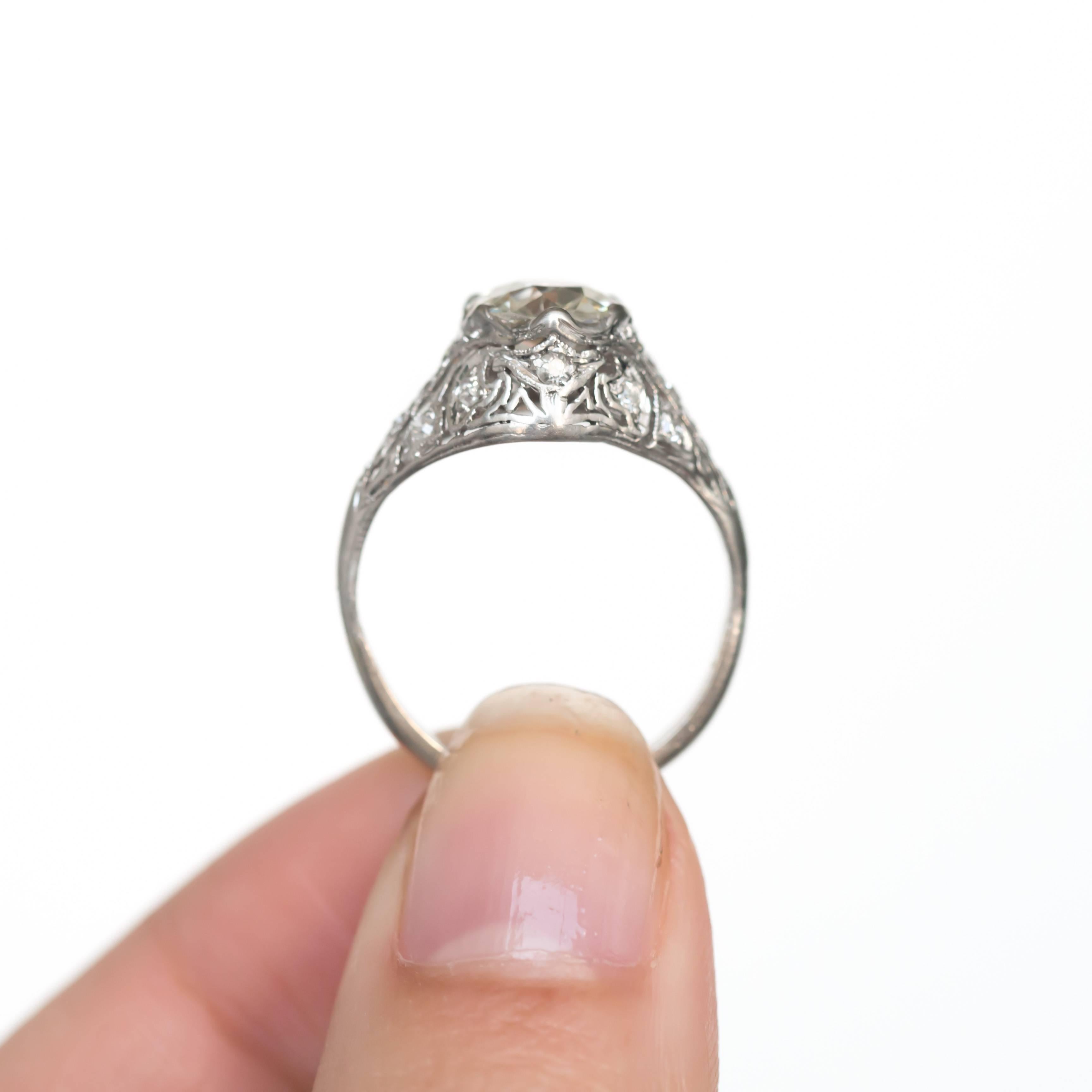 Women's GIA Certified 1.60 Carat Diamond Platinum Engagement Ring