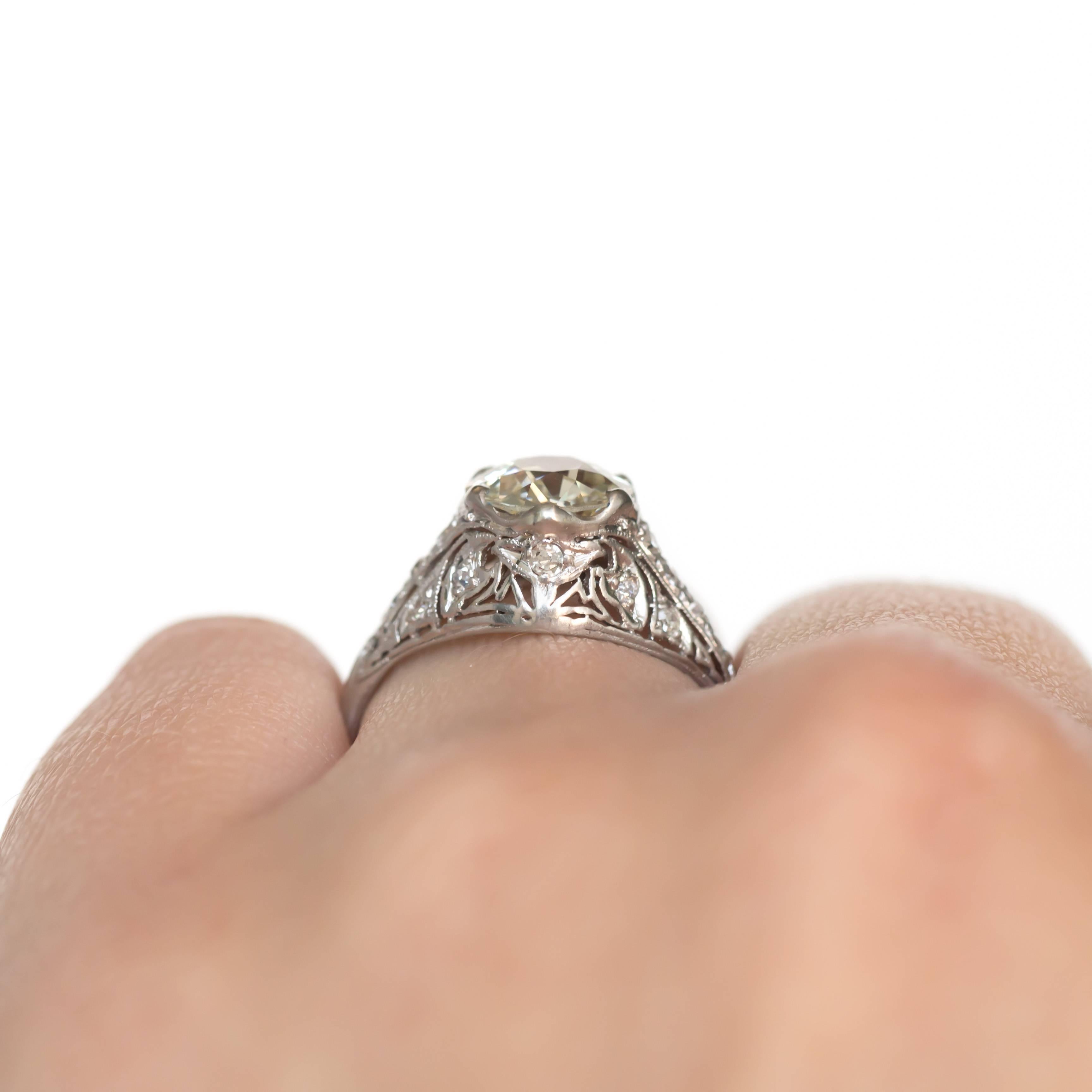 GIA Certified 1.60 Carat Diamond Platinum Engagement Ring 2