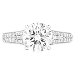 GIA Certified 1.80 Carat Round Diamond Ring D Internally FLAWLESS