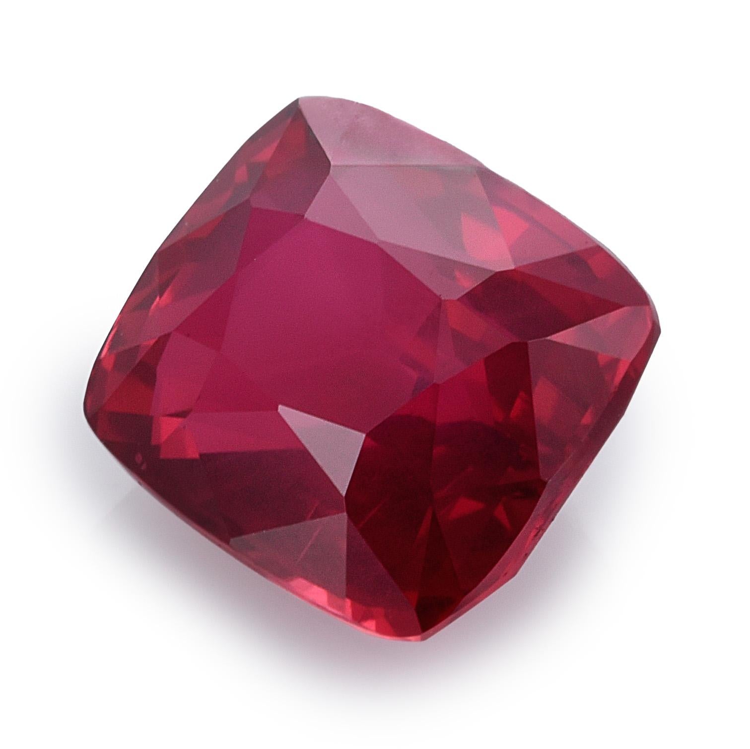 Mixed Cut GIA Certified 1.60 Carats Unheated Mozambique Ruby For Sale