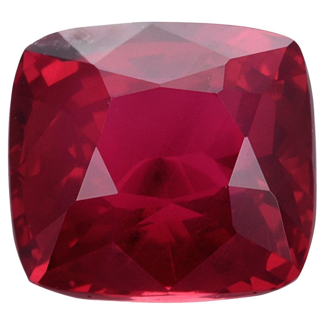 Rubí rojo natural de Mozambique sin calentar de 1,60 quilates con informe GIA / JupiterGem