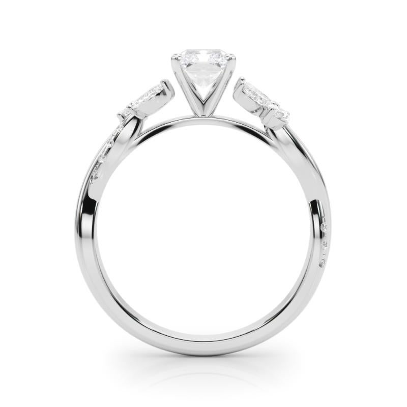 GIA zertifiziert 1,60ct Radiant Entwined Garten Blume Rebe Platin Diamant Ring im Zustand „Neu“ im Angebot in New York, NY