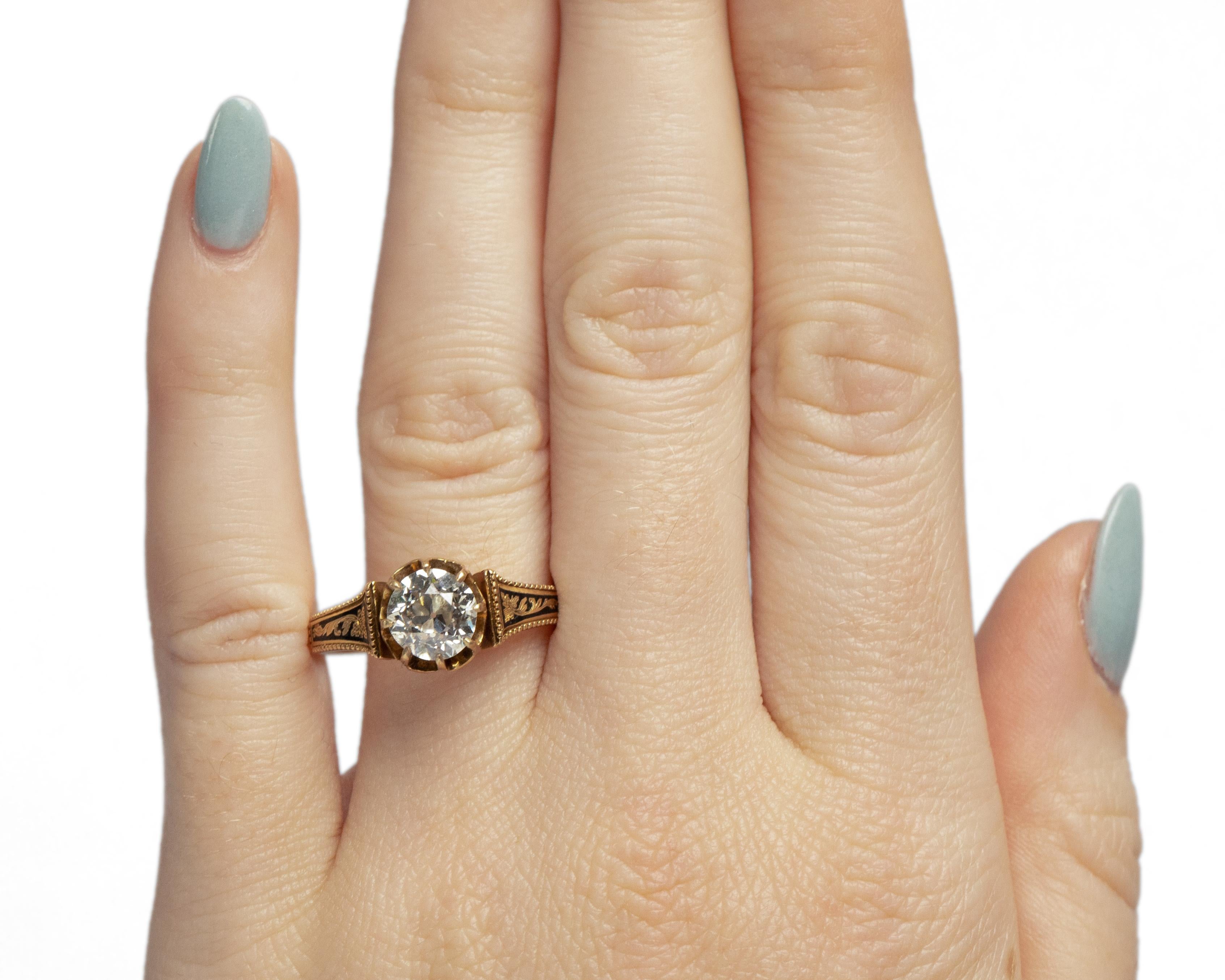 Women's GIA Certified 1.61 Carat Edwardian Diamond Platinum Engagement Ring For Sale