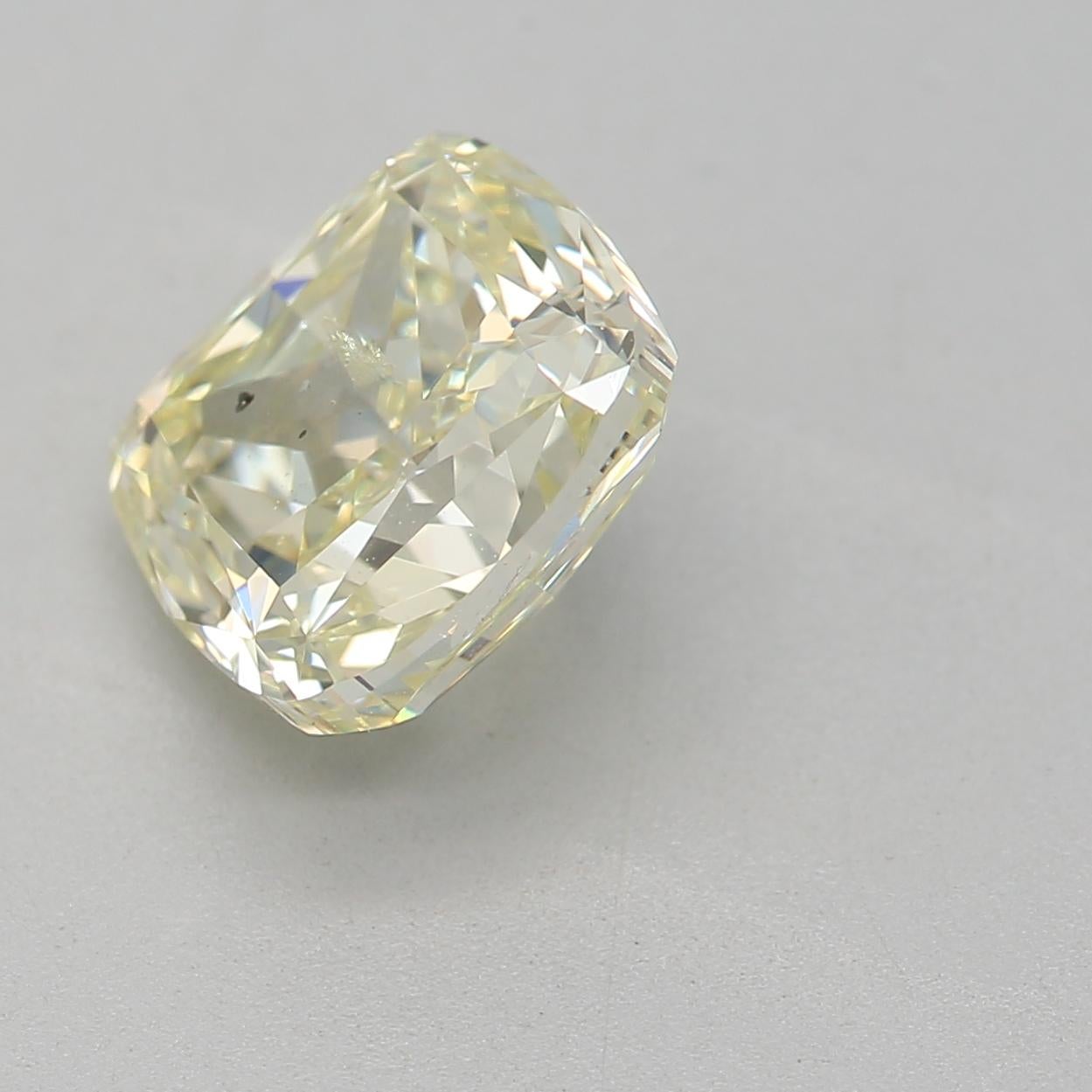 Cushion Cut GIA Certified 1.61 Carat W - X Colour Diamond For Sale