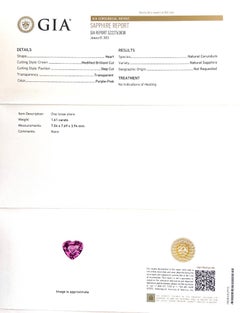 Natürlicher unerhitzter rosa Saphir Edelstein 1.61 Karat mit GIA Bericht