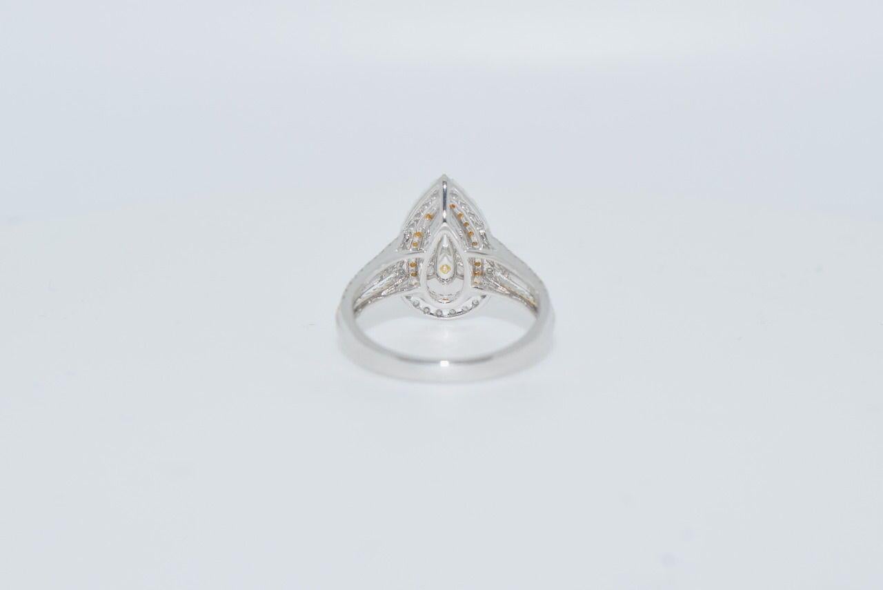 GIA Certified 1.62 Carat Y to Z Colour SI2 Clarity Diamond Ring For Sale 2