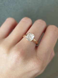 GIA Certified 1.62 Carat Cushion Cut Diamond Ring