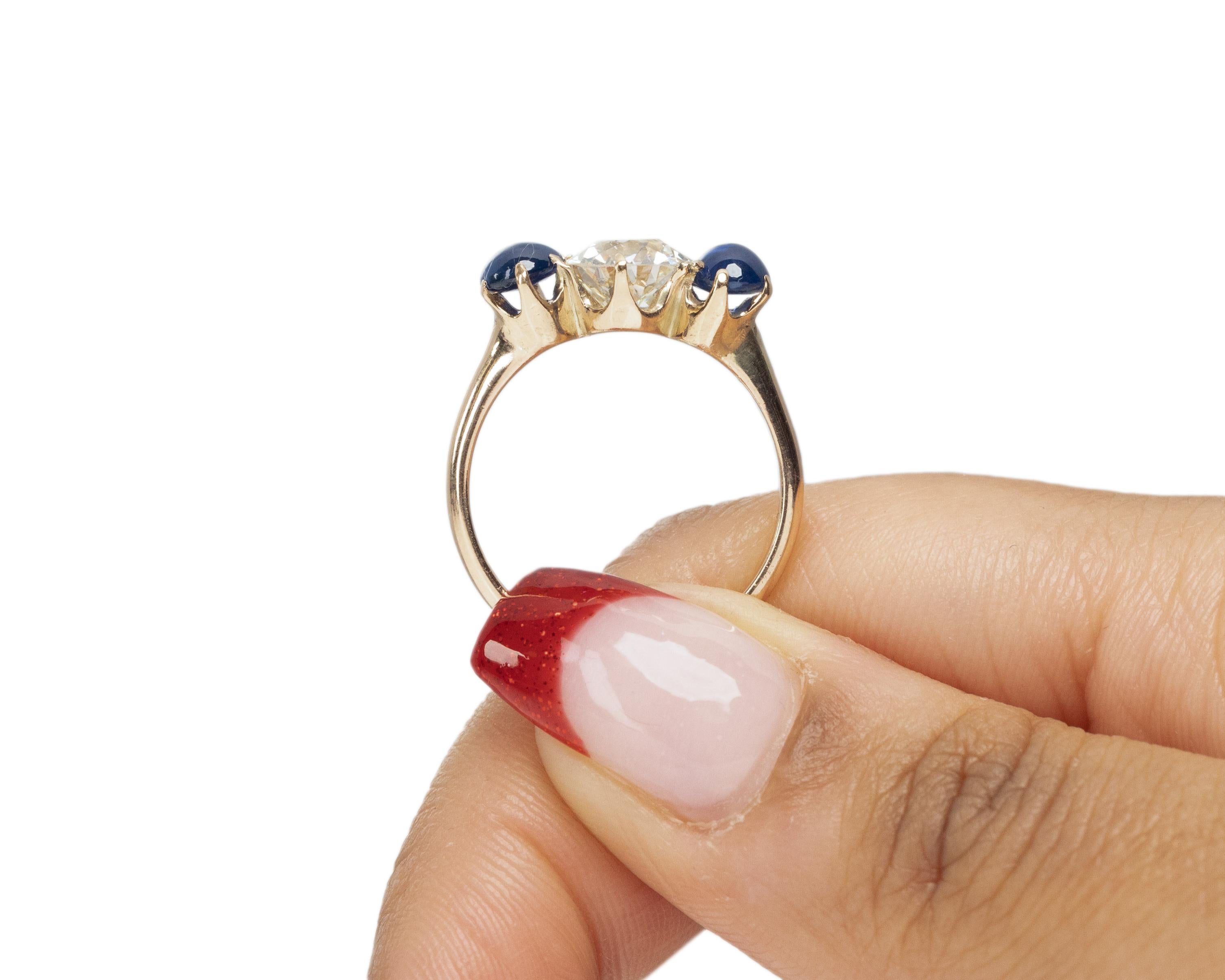 GIA Certified 1.63 Carat Art Deco Diamond 14 Karat Yellow Gold Engagement Ring For Sale 2