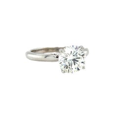 GIA Certified 1.63 Carat Diamond White Gold Engagement Ring