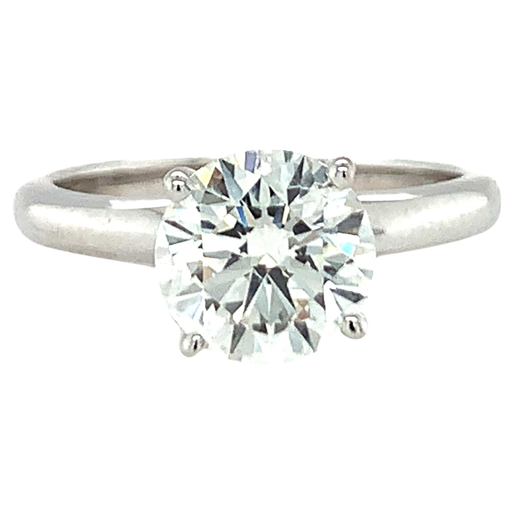 GIA Certified 1.63 Carat Diamond White Gold Engagement Ring