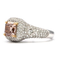 GIA Certified 1.63 Carat Pink Diamond Engagement Ring