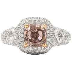 GIA Certified 1.63 Carat Pink Diamond Engagement Ring