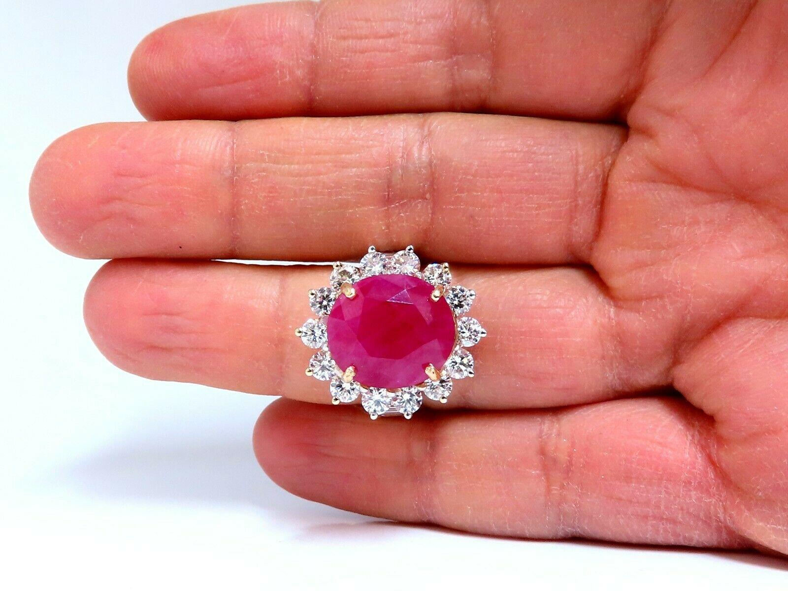 GIA-zertifizierter 16,37 Karat Rubin-Diamant-Ring 14kt für Damen oder Herren im Angebot